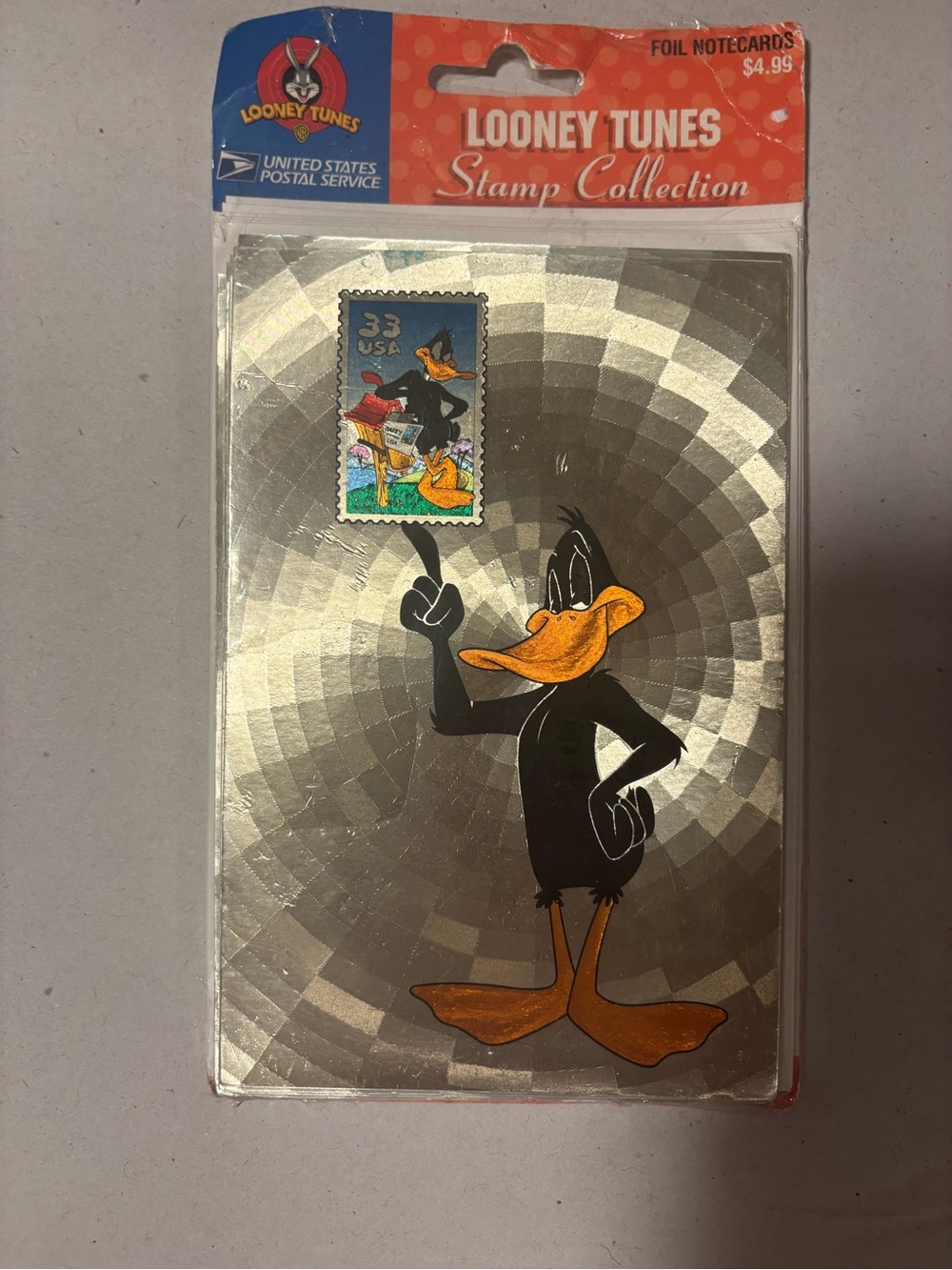 015 Looney Tunes Daffy Duck 33 Cent Stamp Full Notecards Pack 1999 Sealed